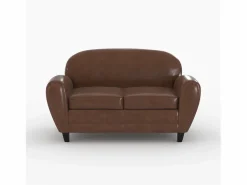 Discount Rendez-Vous Déco Conjunto de sofá y sillón marrón oscuro de 3 plazas - Club - Club Marru00f3n