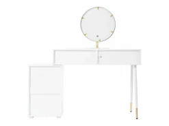 Conjunto de tocador - 135 x 40 x 127 cm - Con espejo LED + 5 cajones - Para dormitorio - MDF - (sin taburete) Tocador