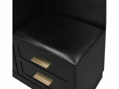 Online Conjunto de vestidor de entrada 110x33x185,5 cm - 3 puertas y 1 cajón - Mueble para zapatos y banco para calzado - con espejo - Armario De Entrada