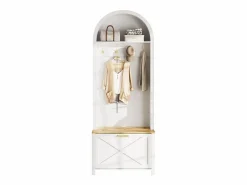 Best Conjunto de vestidor de entrada 75x35x195 cm - con mueble para zapatos y ganchos - con estantes - Armario De Entrada