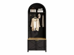 Clearance Conjunto de vestidor de entrada 75x35x195 cm - con mueble para zapatos y ganchos - con estantes - Armario De Entrada