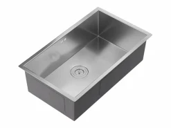 Online Vente-unique Conjunto fregadero 76x45 cm SOELA + grifo ROFILA de acero inoxidable - Gris