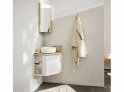 Clearance Conjunto mueble bajo lavabo de esquina + lavabo + grifo + armario de baño de esquina SORRENTO Conjunto De Baño