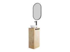 Conjunto mueble lavabo + lavabo + grifo + espejo TOM