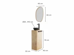 Conjunto mueble lavabo + lavabo + espejo TOM
