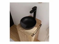 Hot Conjunto mueble lavabo + lavabo + grifo + espejo TOM Color natural claro