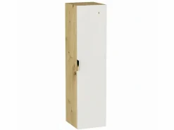 Discount Conjunto para baño 120 cm Armario con encimera Columna Roble Artisan / Orio Blanco