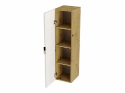 Discount Conjunto para baño 120 cm Armario con encimera Columna Roble Artisan / Orio Blanco