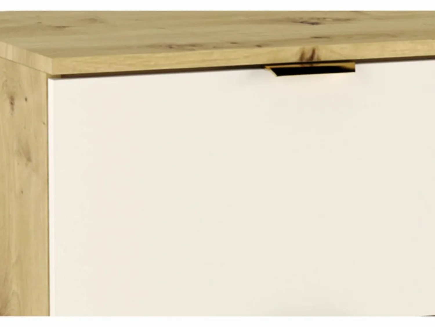 Conjunto para baño 100 cm Armario con encimera y estanterías Roble Artisan / Cachemira Orio Beige