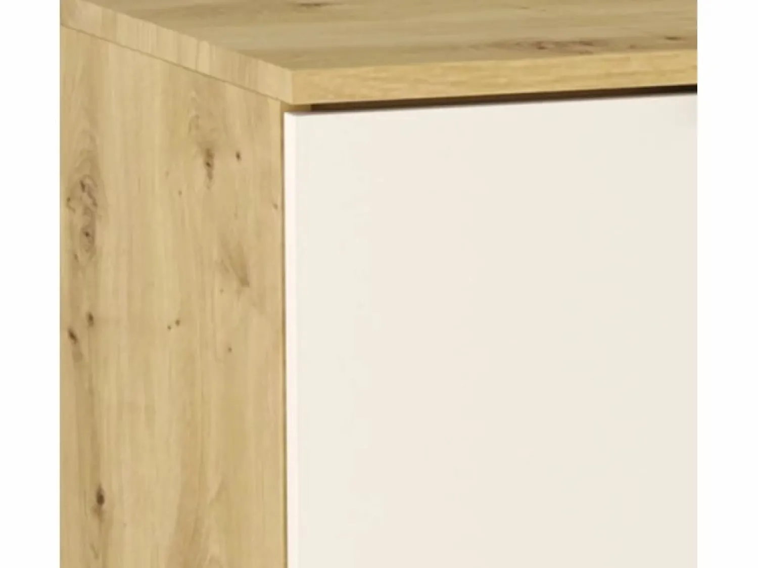 Conjunto para baño 100 cm Armario con encimera y estanterías Roble Artisan / Cachemira Orio Beige