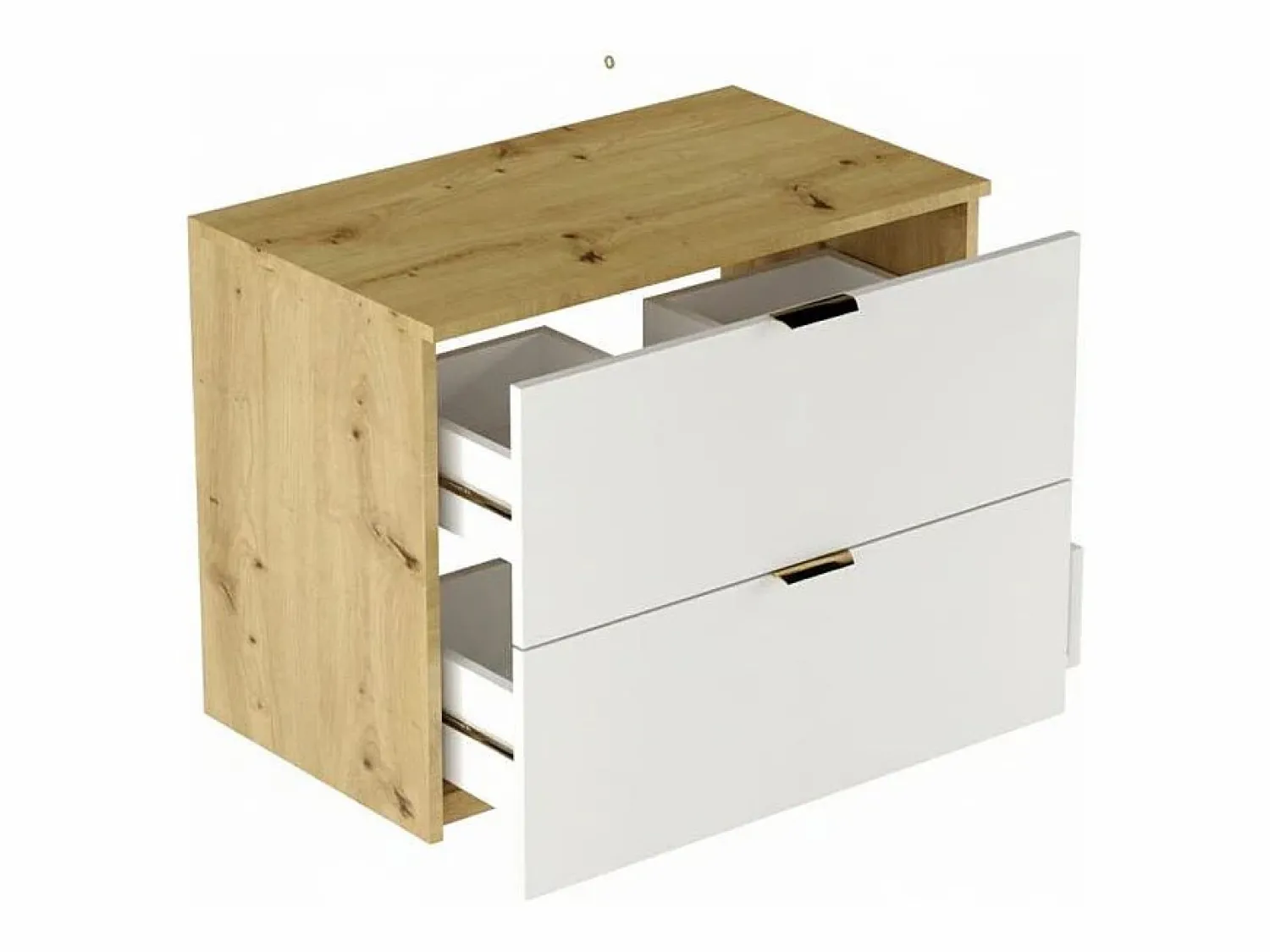 Clearance Conjunto para baño 100 cm Armario con encimera y estantería Roble Artisan / Orio Mueble De Lavabo