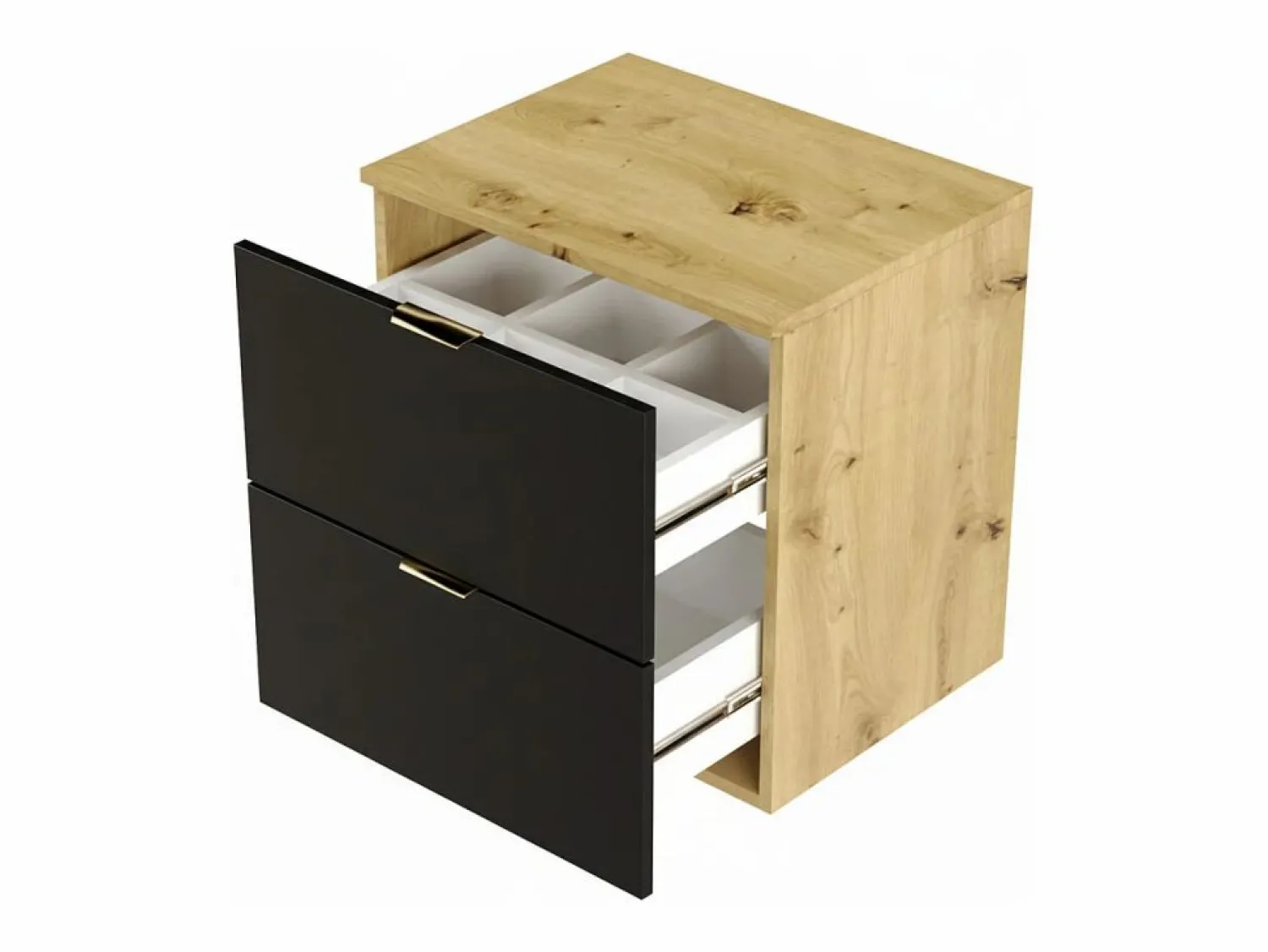 New Conjunto para baño 120 cm Armario con encimera Armario con cesta Estantería Roble Artisan / Orio Mueble De Lavabo