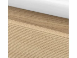 Online Conjunto para baño 60 cm Armario con lavabo Armario con espejo Frentes ranurados Aria Color natural claro