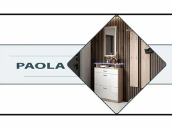 New MB Muebles Bonitos Conjunto recibidor para Entrada Pasillo en Blanco y Gris con LED 105x24x89cm Paola Gris / Blanco