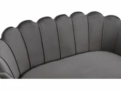 Best Conjunto sofá de 2 plazas y sillón de terciopelo antracita DANDELION Conjunto Sofá Y Sillón