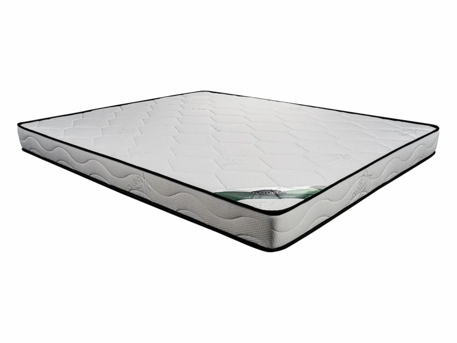 NATUREA Conjunto somier arcón colchón de espuma tejido bambú 140 x 190 cm KANANI de