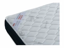 Outlet Mercado do Colchão Conjunto Viscoflex Ortopédico y Sommier 15cm Branco Talla 190 x 120 cm Altura 52 cm Negro / Blanco