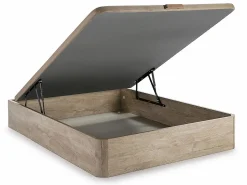 Clearance Conjunto 140x190 cm canapé abatible Natural claro + colchón de muelles ensacados - PRESTIGE Conjunto Colchón Y Somier