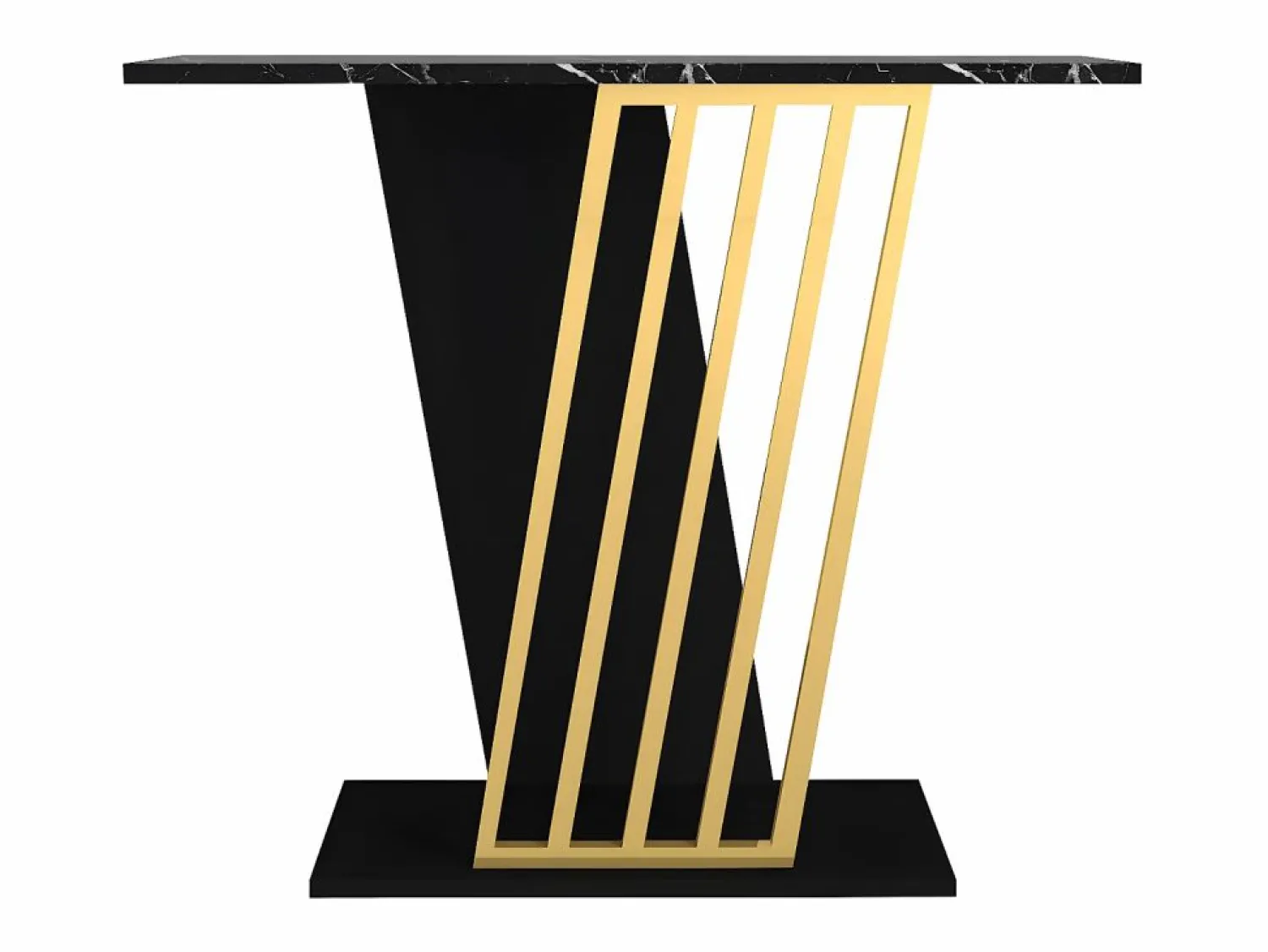 Discount Vente-unique Consola - Color: Efecto mármol negro y dorado - ORSONA Negro / Dorado