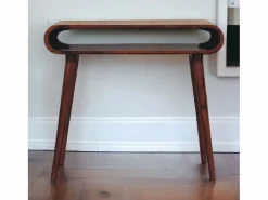 Consola Amaya estilo nórdico Artisan Furniture, 1 estante abierto, marrón oscuro Consola