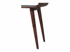 Consola Amaya estilo nórdico Artisan Furniture, 1 estante abierto, marrón oscuro Consola