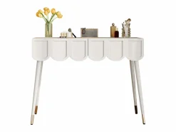 Hauss Spole Consola con 2 cajones en forma de nube - Patas de metal - y dorado