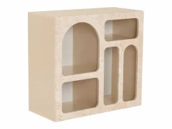 Sale Vente-unique Consola con 5 huecos - Efecto mármol - LUELA Beige