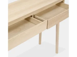 Outlet Consola con efecto madera de 2 cajones, 100cm madera Consola