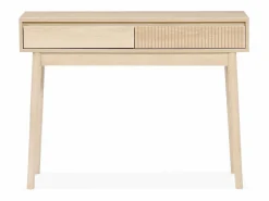 Outlet Consola con efecto madera de 2 cajones, 100cm madera Consola