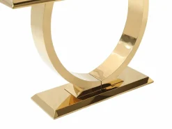 Outlet Consola de cristal templado y acero inoxidable - Oro y Negro - ROWAN de Pascal Morabito Consola