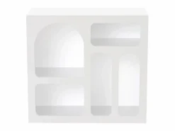 Vente-unique Consola de diseño con 5 huecos - - LUELA Blanco