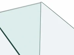 Vente-unique Consola de diseño de vidrio templado curvado - - ALONZO