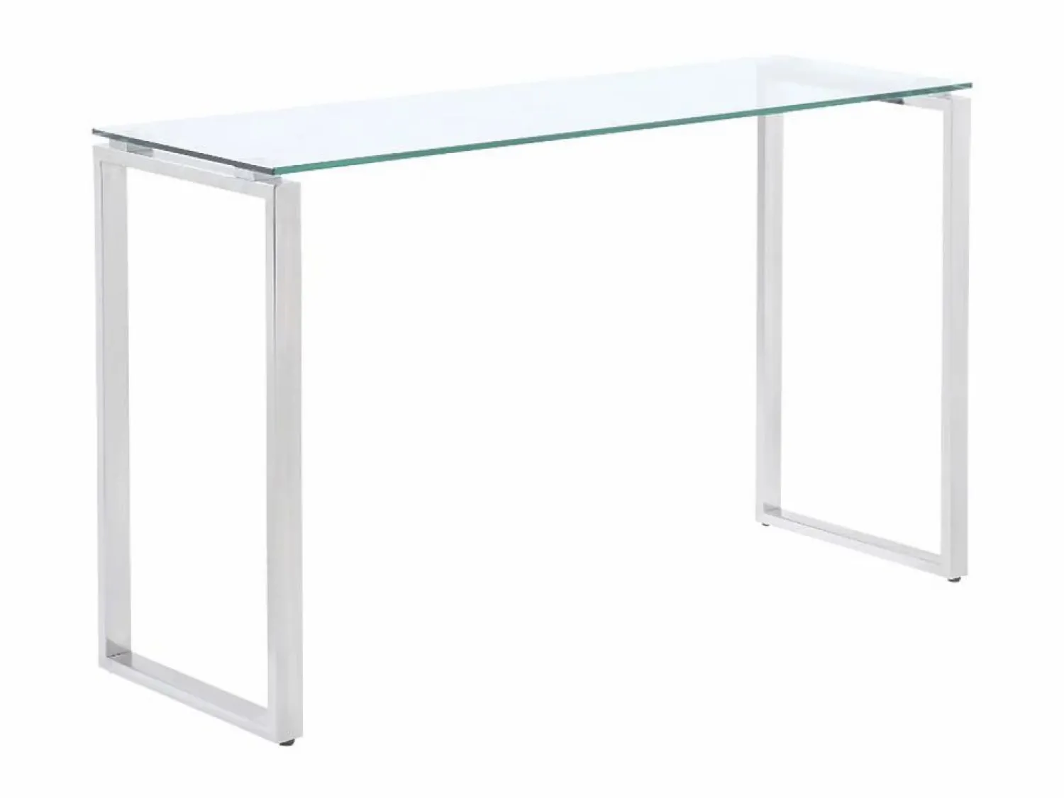 Best Vente-unique Consola de diseño FREYA en cristal templado y metal cromado Transparente / Plateado