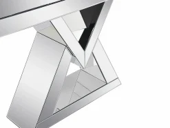 New Vente-unique Consola de MDF y espejo - Color: plata - ISIDA Plateado