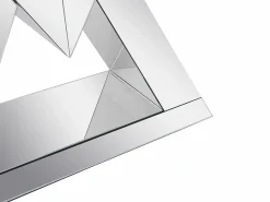 New Vente-unique Consola de MDF y espejo - Color: plata - ISIDA Plateado