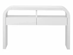 ModernLuxe Consola mesa 120x35,5x76,5cm - con 2 cajones - Esquinas redondeadas - estantes abiertos - MDF -