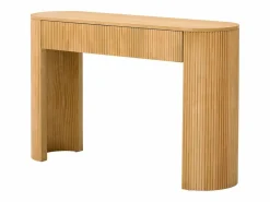 ModernLuxe Consola mesa 120x33x76cm - con 2 cajones - Esquinas redondeadas - MDF - Natural