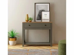Sale Consola para recibidor color blanco estilo clásico con cajón Corlay - Vajilla|Vajilla