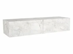 Vente-unique Consola suspendida con 2 puertas - Efecto mármol - TENIDA