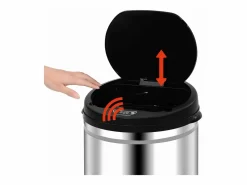 Helloshop26 Contenedor automático con sensor de acero inoxidable de 40 litros 02_0006078