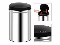 Helloshop26 Contenedor automático con sensor de acero inoxidable de 30 litros 02_0006041