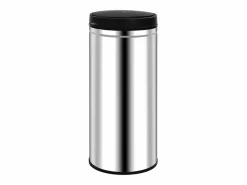 Discount Helloshop26 Contenedor automático con sensor de acero inoxidable de 80 litros 02_0006097 Gris