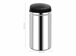 Outlet Helloshop26 Contenedor automático de acero inoxidable con sensor de 50 litros 02_0006066 Gris