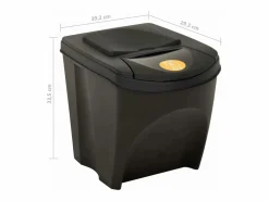 Hot Helloshop26 Contenedores apilables 3 piezas antracita 75 L 02_0006079 Multicolor