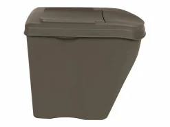 Discount Helloshop26 Contenedores de basura apilables 3 uds. 75 L polipropileno 02_0043894 Gris