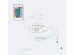 Ledkia Controlador Manguera LED Redonda 220V AC 36 LED/m RGB IP65 Corte 100 cm RGB