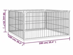 Clicnbuy Corral para perros 4 paneles acero con recubrimiento en polvo