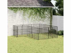 Corralito para perros con 12 paneles acero galvanizado Seguridad Para Mascotas