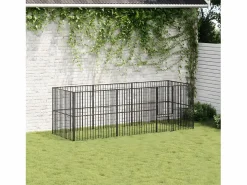 Outlet Corralito para perros con 8 paneles acero galvanizado ES945098 Seguridad Para Mascotas