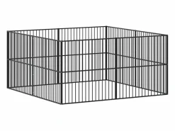 Clicnbuy Corralito para perros con 8 paneles acero galvanizado